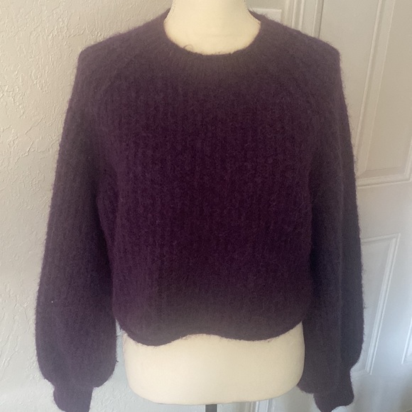Zara purple crop sweater- final sale - Picture 3 of 6